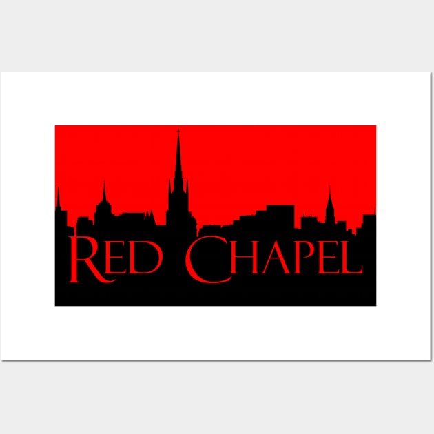 Red Chapel (Red Silhouette) Wall Art by Dave